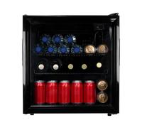 Mini Drinks Fridge, Table Top 50L Beer / Wine Cooler With Glass Door DC2BL SIA Black One Size