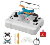 Mini Drone Beginner-Friendly Stunt Flyer, All-Ages Mini Drone with Easy Stunt Flights & 360° Tricks, Remote Control Ornithopter with LED Light & Propeller Protection & Altitude Hold (1PCS-Blue)