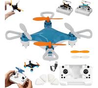 Mini Drone Beginner-Friendly Stunt Flyer, All-Ages Mini Drone with Easy Stunt Flights & 360° Tricks, with LED & Altitude Hold & Propeller Protection, For Indoors Outdoor (Blue)