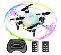 Mini Drone for Kids with Colourful LED Lights, Light-Up RC Flying Toy