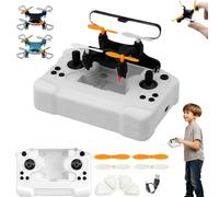 Mini Drone, Mini Drone for Beginners, Quadcopter, Mini Drone for All Ages with Easy Stunt Flight and 360° Trick, Beginner Friendly, with LED Light and Propeller Protection (Black)