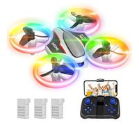 Mini Drone with 720P HD Camera for Kids and Adults, RC Quadcopter with Multi-Colored LED Lights, 3 Modular Batteries, Headless Mode, 3D Flips, Kids Drone Toys Gifts for Boys and Girls