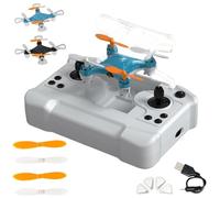 Mini Drone with Easy Stunt Flights & 360° Tricks, Mini Drone for Kids and Beginners with Fancy LED & Altitude Hold, RC Drones with Propeller Protection, Indoor Outdoor mini Flying Toy (Blue)