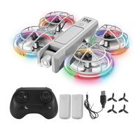 Mini Drone with Light, 15+ LED Modes Drone for Kid, Altitude-Hold, 3D Flip, Headless Mode, 3 Speed Modes, Toy Drone with Removable Guard, Best Gifts for Beginners, Teen Boys & Girls