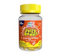 Mini Drops Jelly Beans Energy & Mind - 8 B Vitamins including B12 to Support Energy, Mental and Reduce Tiredness - Tropical, No Added Sugar Gluten Free - 60 Beans for Children Ages 4-12 by Natures Aid