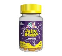Mini Drops Jelly Beans Immune Support - Vitamin C, D3 & Zinc to Support Immunity and Immune System - Orange, No Added Sugar, Gluten Free - 60 Beans for Children Ages 4-12 by Natures Aid