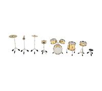 MINI DRUM KIT MODEL ATTRACTIVE DECORATIVE VIVID STYLE DOLLHOUSE INSTRUMENTS DISPLAY METAL