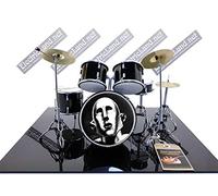 Mini Drum Kit Queen Roger Taylor News Of The World Tribute Miniature Rock 25cm Model Scale 1:4 Collectible Box Battery Set Collectible Model