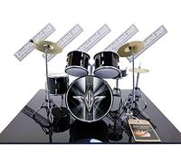 Mini Drum Kit Smashing Pumpkins Live Set Tribute Miniature Rock 25cm Model Scale 1:4 Collectible Box Battery Set Collectible Model