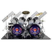 Mini Drum Set Journey Tribe Infinite Black Tribute Miniature Rock Progressive Model Scale 1:4 Collectible Size Dolls Battery Collectible Model 40cm