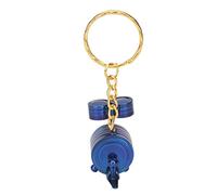 Mini Drums Keychain, Metal Portable Instrument 2.2×4×2.8cm Silver - Realistic Drum Set Design, Durable Anti - Rust Accessory for Music Lovers & Trendy Backpacks (blue)