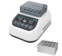Mini Dry Bath Incubator, Lab Heating and Cooling, 9 Program Setups, Thermostatic Control, for Drying Chemical Reagents, Optional Tube Sizes