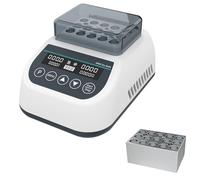 Mini Dry Bath Incubator, Lab Heating and Cooling, 9 Program Setups, Thermostatic Control, for Drying Chemical Reagents, Optional Tube Sizes