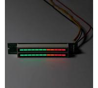 Mini Dual 12bit LED Music Level Indicator Module with Adjustable Light Speed and Peak Lamp Residence Time for Enhanced Audio Visualization (A)