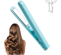 Mini Dual Purpose Curling Iron, 2 in 1 Curling Wand and Flat Iron, 10s Fast Heating Mini Hair Curler for Short Hair, Portable Mini Curling Tongs Travel Size