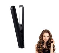 Mini Dual Purpose Curling Iron 2025, 2-in-1 Portable Curling Wand and Flat Iron, Portable Mini Curling Iron Travel Size, Mini Curling Wand and Flat Iron for Short &All Hair Types (Black)