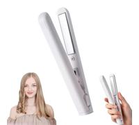 Mini Dual Purpose Curling Iron,Portable USB Small Hair Curler Iron, 2 in 1 Small Curling Wand and Flat Iron, 10s Fast Heating Mini Hair Curler for Short Hair, Mini Curling Tongs for Travel