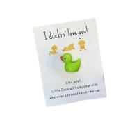Mini Duck Pocket Hug,I Duckin' Love You Pocket Hug,Duck Motivational Gift with Card,Exchange Card Gifts,Thank You Note Cards Greeting Card Mini Duck Pocket Hug Gift for Friends and Family Coworkers