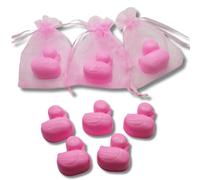 Mini Duck Soaps for Baby Shower, Christening, 1st, 2nd Birthday Party Favours, Gifts for Boy, Girl (25, Pink)