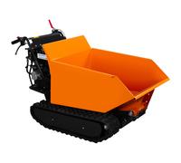 Mini Dumper Tracked Power Barrow Petrol 500kg Payload Hydraulic Tipper 270cc 9HP