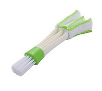 Mini Duster, Double Ended MicroFiber Vent Duster & Brush, For Computer Keyboards, Fans, Air Conditions, Car Air Outlets, Quick Clean, Removable Cloth Cover, Portable & Precision Dusting Tool