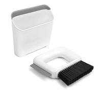 Mini Dustpan and Broom Set, Small Hand Broom and Dust Pan, Counter Desktop Brush Cleaning Set Squeegee Broom with Rubber Edge for Kitchen, Kid’s Room, Office, Pet House