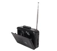Mini Dv Tape Player, Cassette Player, 8Mm Cassette Tape Player 45mm 8Ω 1W FM AM Radio Speaker Stereo Cassette Player for School (Black)