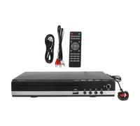Mini Dvd Disc Player with Remote Control and Image Quality | ABS Black Housing, Supports USB Flash Drive and CD Discs, Space-saving Setup for Road Trip Entertainment