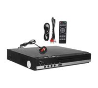 Mini Dvd Player for Home and Travel, Compact Black ABS Model | High-definition Viewing, Multiformat Support, Immersive Audio, Portable Design for Discs, Music, and TV Use