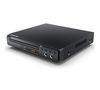 Mini DVD Player Scart Compact CD Player Region Free HDMI DVD/CD/VCD Player for TV, USB, 2 Microphone Interfaces, HDMI/AV Cable, Integrated PAL/NTSC TV System Metal Housing
