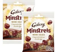 Mini Easter Chocolate Eggs Variety Flavours & Fillings - For Easter Best gift 2026 (Galaxy Minstrels Milk Chocolate Easter Mini Eggs 80g (Pack of 2))