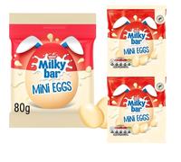 Mini Easter Eggs Bags & Pouches - Multiple Styles & Flavours - Pack of 3 Mini Chocolate Egg Bags - 18 Variations Available - Seasonal Easter Treats (Milkybar Mini Eggs 80g - Pack Of 3)