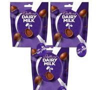 Mini Easter Eggs Bags & Pouches - Multiple Styles & Flavours - Pack of 3 Mini Chocolate Egg Bags - 18 Variations Available - Seasonal Easter Treats (Dairy Milk Mini Eggs 77g - Pack Of 3)