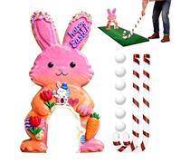 Mini Easter Golf Kit - Compact Activity Set, Travel Size Golf Course Play, Lightweight Balls and Clubs, Engaging Sport Entertainment Equipment Safe Use | Living Room Bedroom Indoor Family