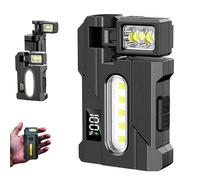 Mini EDC Flashlight - 400 Lumens Rechargeable Keychain Light with 1200mAh Battery, 180° Rotatable Magnetic Base, IP68 Waterproof, 3 Modes for Camping, Emergencies & Daily Carry