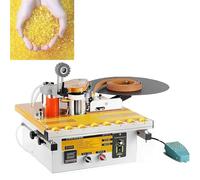 Mini Edge Banding Machine, Portable Woodworking Edge Bander, Curve Straight, Dual-Side Glue Application, Automatic Tape Breaking&Intelligent Temperature Control & Adjustable Speed