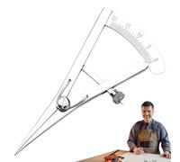 Mini Edge Press, Precision Spring Wing Divider Spacing Compass, Stainless Steel Leather Craft Tool, Marking Gauge Adjustable High Polished Edge Creaser for Metalworking Geometry, 3.35 Inches