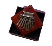 Mini Eight Tone Kalimba Red Rosewood Exquisite Finger Piano Kalimba Beginner Practice Instrument With Lanyard Thumb Piano
