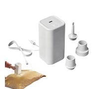Mini Electric Air Pump,2-in-1 Inflate Deflate,3 Nozzles Portable Pool Float | The High-speed 300L/min Motor Fills A Double Air Mattress In 2 Minutes Or A Pool Float In Under A Minute. Reverse Mode Sucks