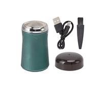 Mini Electric Beard Trimmer USB Rechargeable Portable Beard Clipper with Rotary Mesh and 3 Blade Floating Cutter Head for Men Travel Gifts (Green)