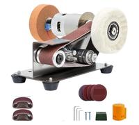 Mini Electric Belt Sander DIY Polishing Grinding Machine with Grinder Set Sharpener Cutter Knife EDS