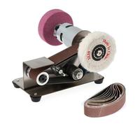 Mini Electric Belt Sander Grinder DIY Polishing Grinding Machine, Cutter EDS Sharpener Desktop Cutter EDS Power Tool for Metal/Jewelry/Wood/Jade(Package B)