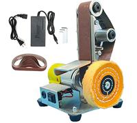 Mini Electric Belt Sander, Polishing Grinding Sanding Machine, DIY Bench Sanding Machine, 7 Adjustable Speed Mini Belt Sander, Vertical Belt Sander for DIY Woodworking, Metal, Knife Making