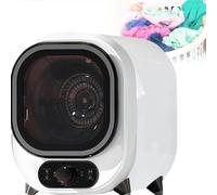 Mini Electric Clothes Dryer, Portable Mini Spin Dryer - 5kg Vented Compact With 0.8kg Load Capacity, Stainless Steel Tub - Ideal For Small Spaces(White)