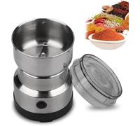Mini Electric Coffee Grinder UK, Stainless Steel Herb Grinder with 4 Blades, Multifunction Grinding Machine for Coffee Beans, Nuts, Spices, Grains, 150W, 50-300ml