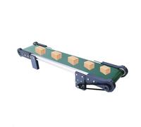 Mini Electric Conveyor Belt Machine - Adjustable Speed 1.8-7.6cm/s, Compact 10x70cm Design for Lab & DIY Projects, Ideal for Friction Experiments and Science Education