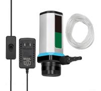Mini Electric Diaphragm Water Pump, Brushless Submersible Small Water Pump DC 12V, 10L/min 15M Head Three-Speed Water Inlet(C)