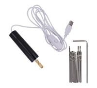 Mini Electric Drill Rotary Tool USB Charging 15 Pcs | Steel Body, Variable Speed Pen Size Design, Black Finish, for Phones, Small Housings, Metals