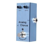Mini Electric Guitar Effects Pedal, Electric Guitar Sound Effects Pedal Intuitive Adjust Timbre Durable Improve Thickness Metal with Various Knobs for Playing (AN-08 Blue)