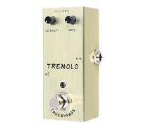 Mini Electric Guitar Effects Pedal, Electric Guitar Sound Effects Pedal Intuitive Adjust Timbre Durable Improve Thickness Metal with Various Knobs for Playing (AN-07 Yellow)